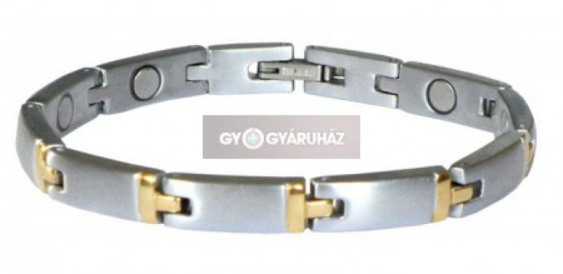 Titán mágneses karkötő (arany lapokkal) -1612
