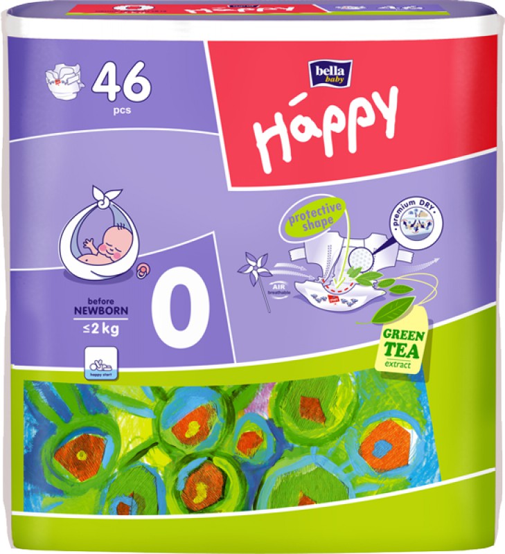 Bella Happy Before New Born koraszülőtt pelenka (1-2kg) x46