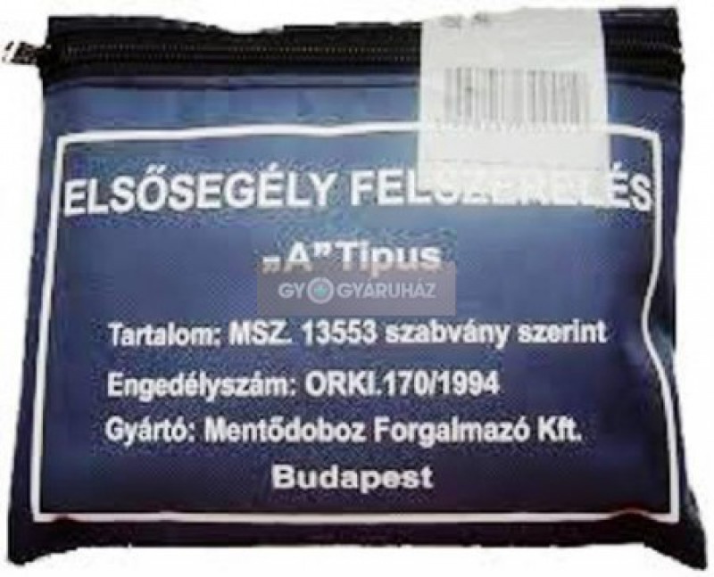 Motoros elsősegély felszerelés (A kategóriás)