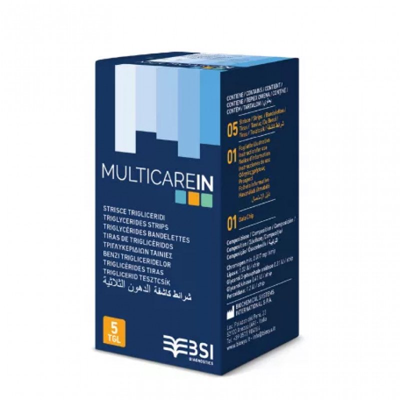 Multicare in - triglicerid tesztcsík (5db-os)