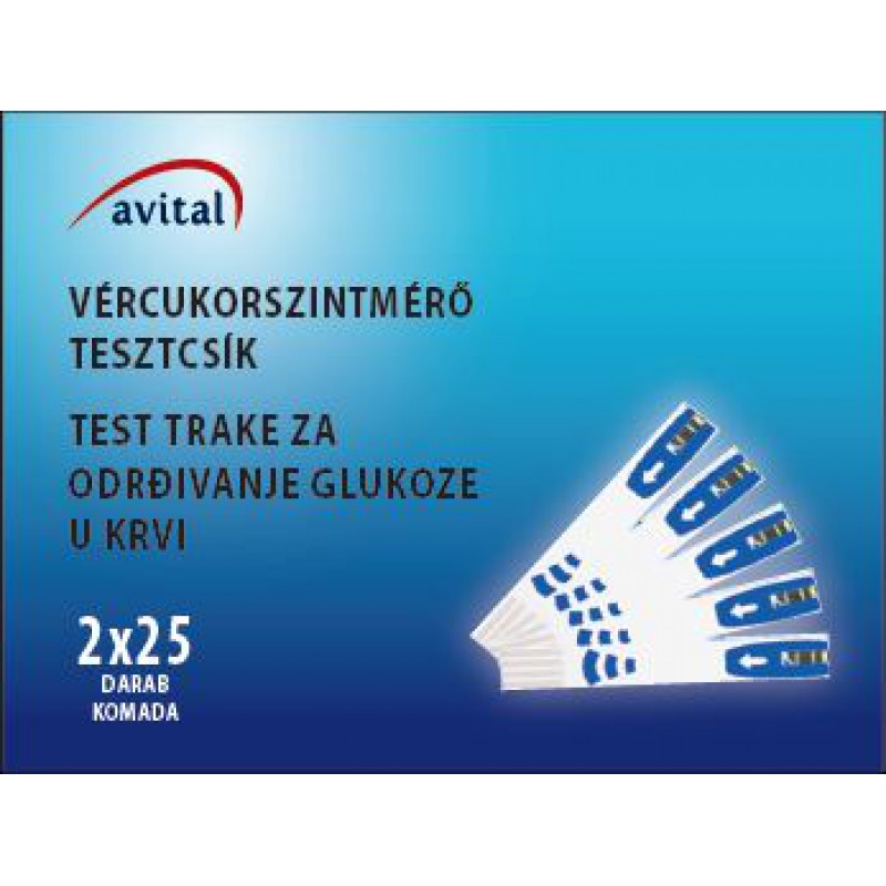 Avital tesztcsík (2x25)