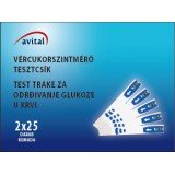 Avital tesztcsík (2x25) Vércukormérő AVITAL